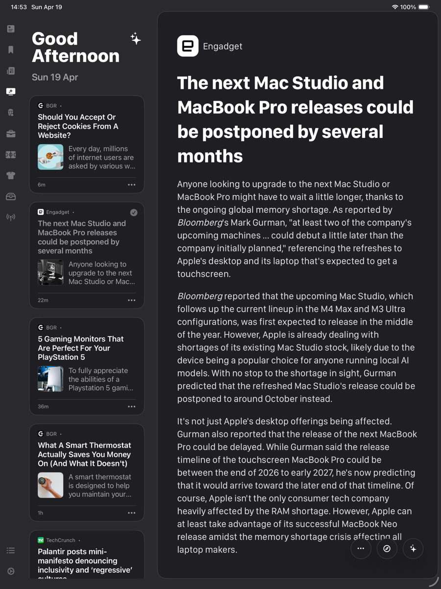 Bulletin iPad screenshot 1