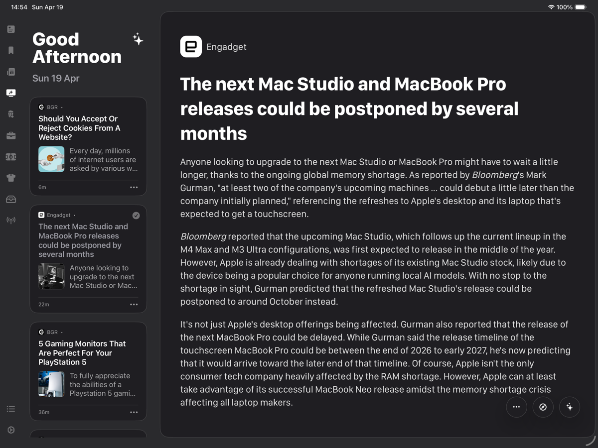 Bulletin iPad screenshot 2