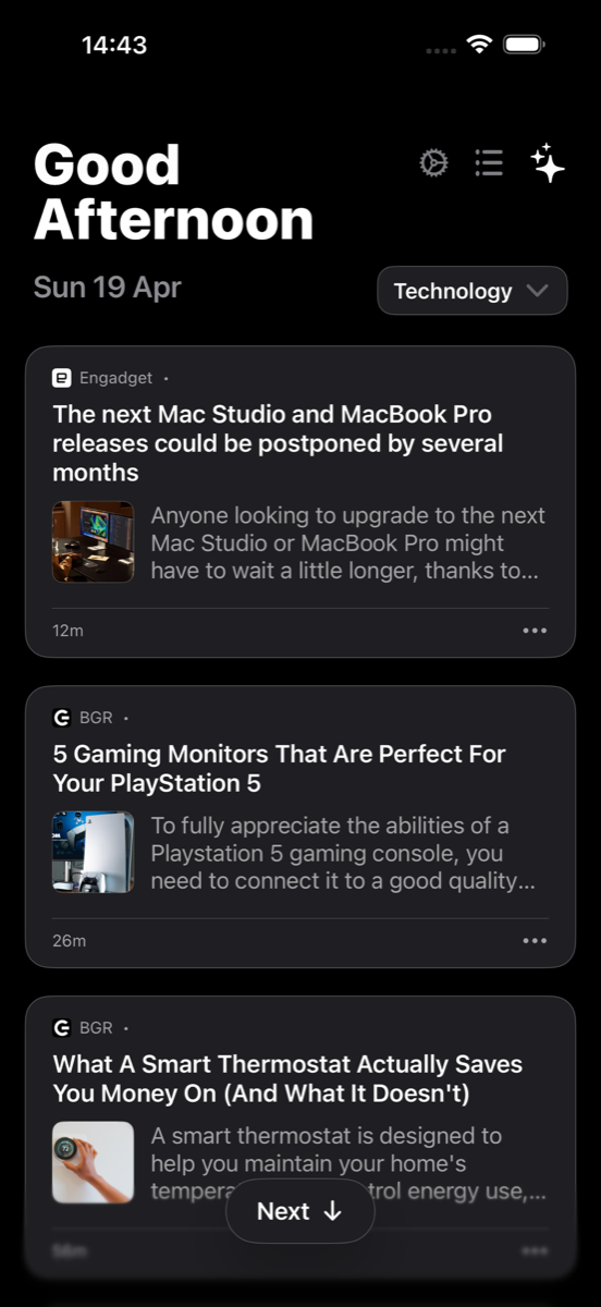 Bulletin iPhone screenshot 1