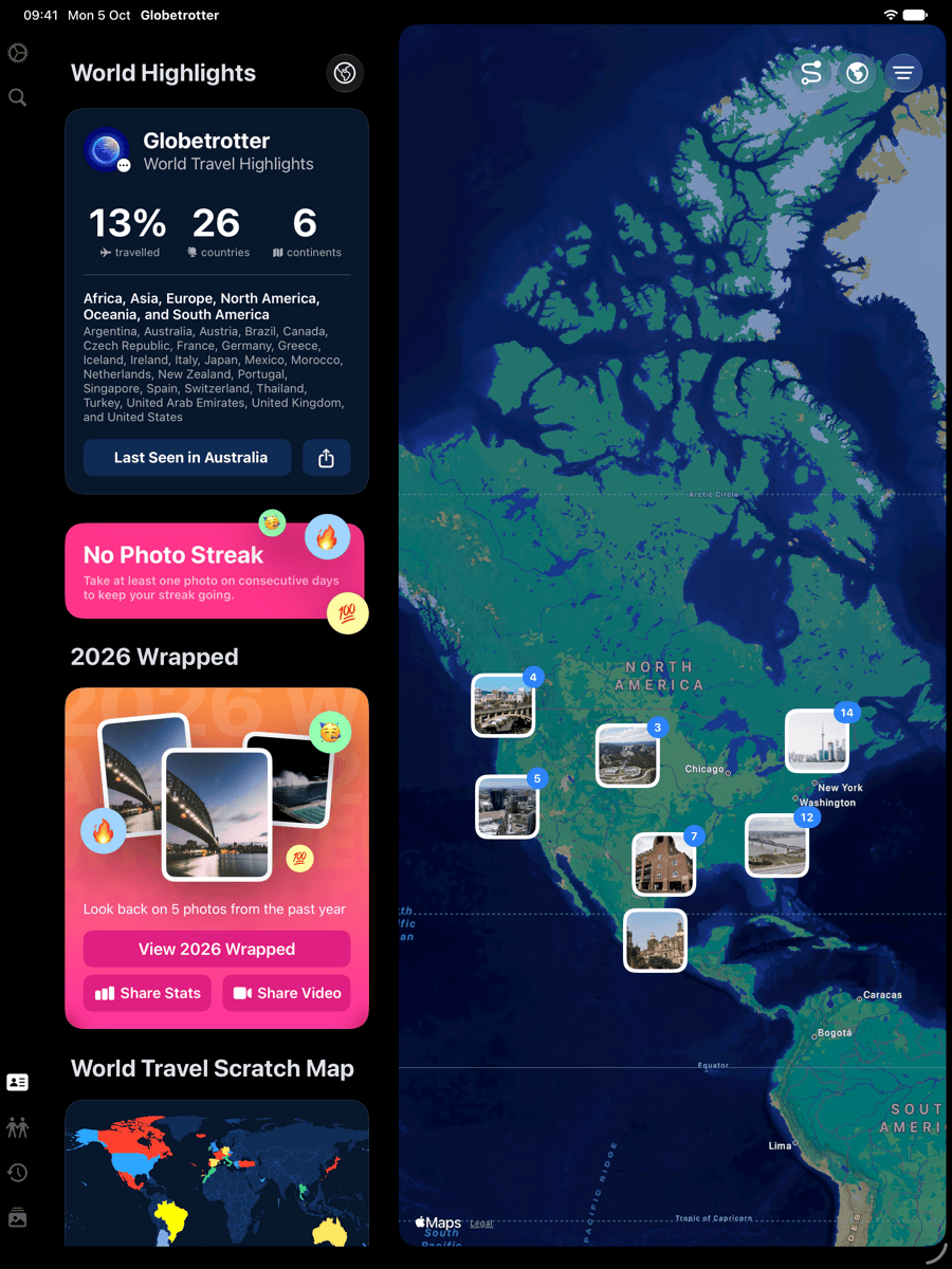 Globetrotter iPad screenshot 2